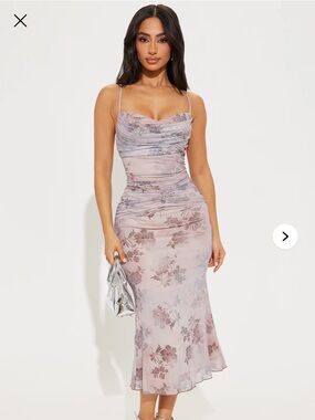 Fashion Nova - Evening of Romance Mesh Midi Dress